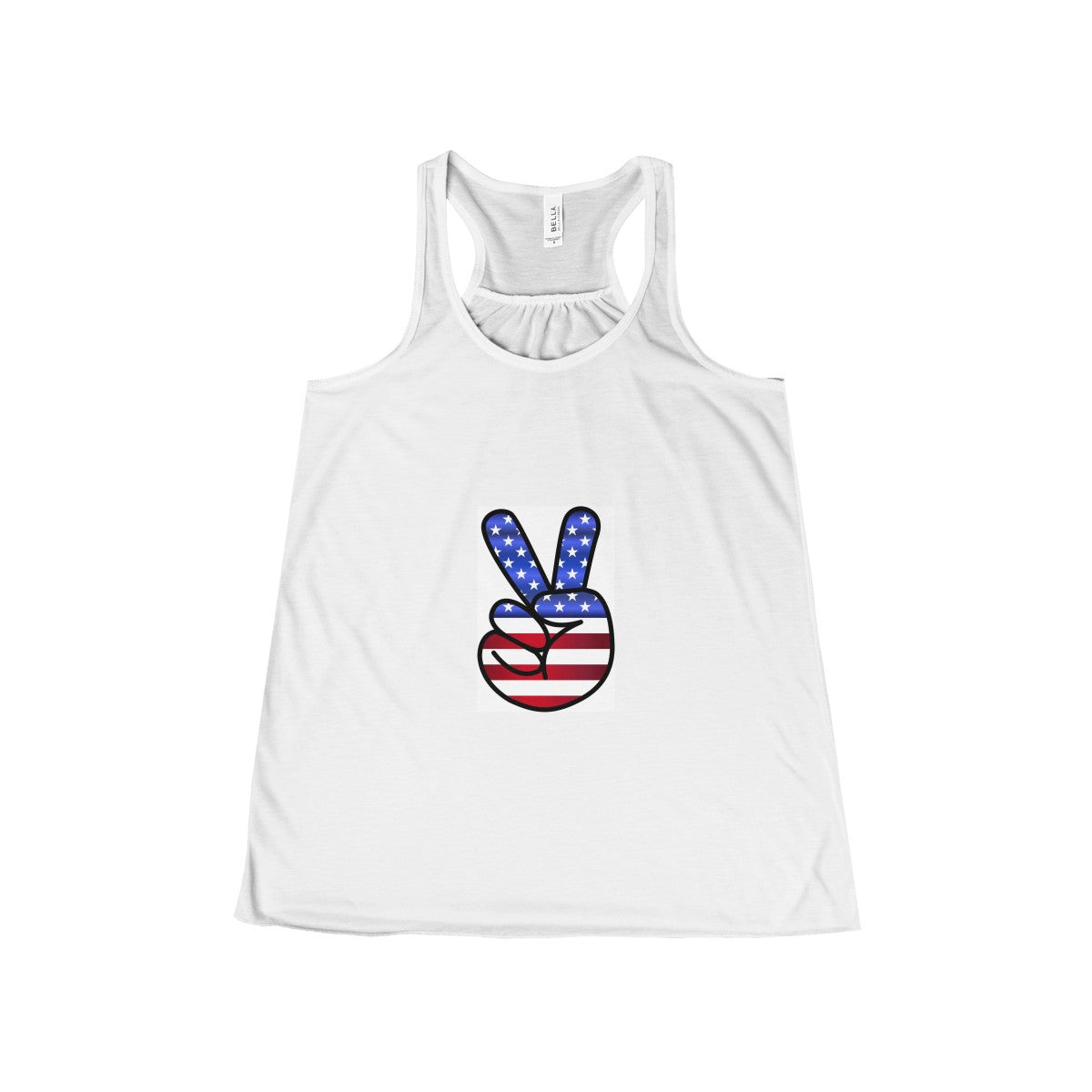 Peace of American Flag-Women's Flowy Racerback Tank