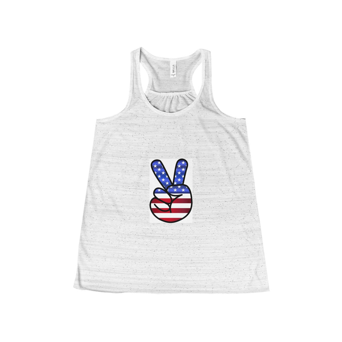 Peace of American Flag-Women's Flowy Racerback Tank