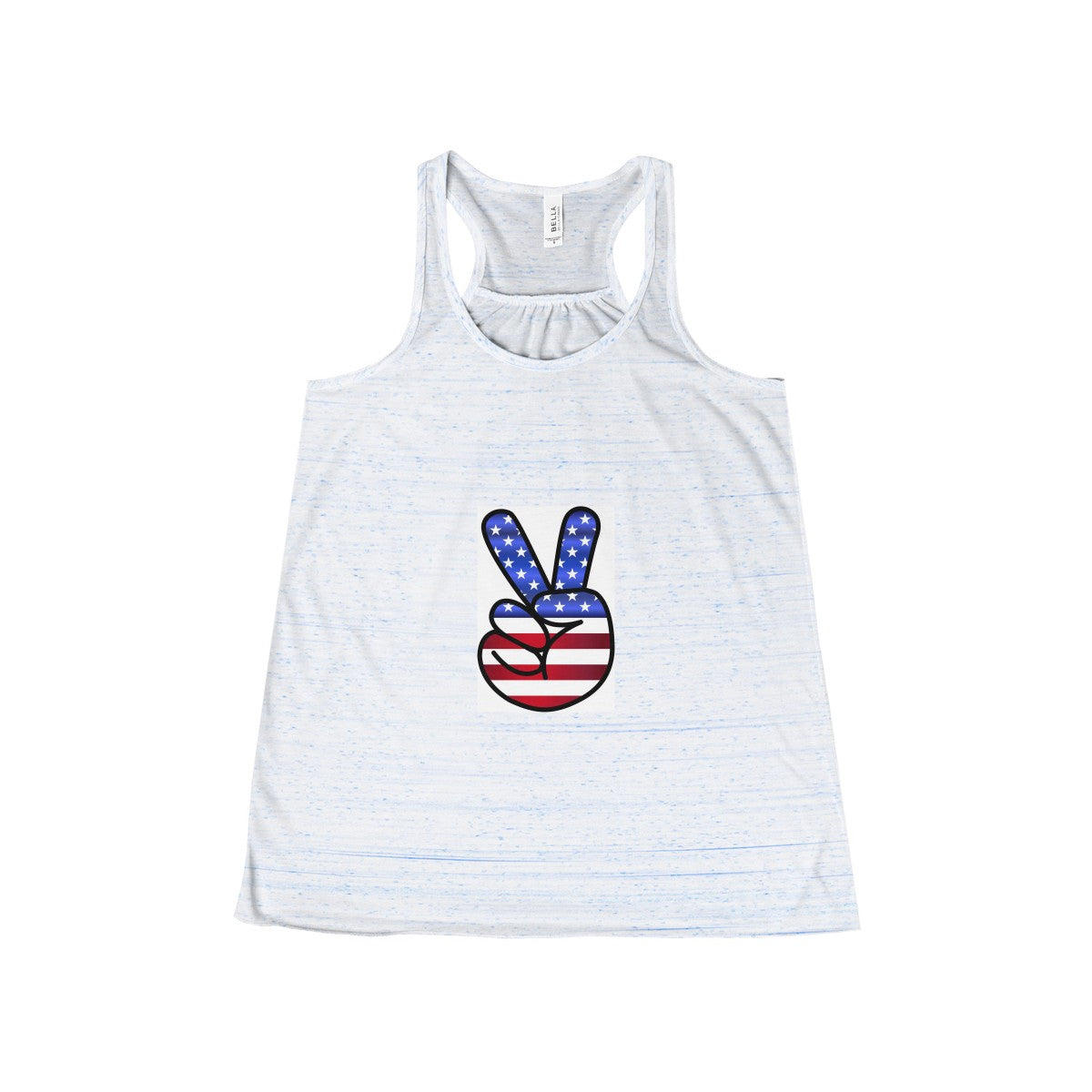 Peace of American Flag-Women's Flowy Racerback Tank