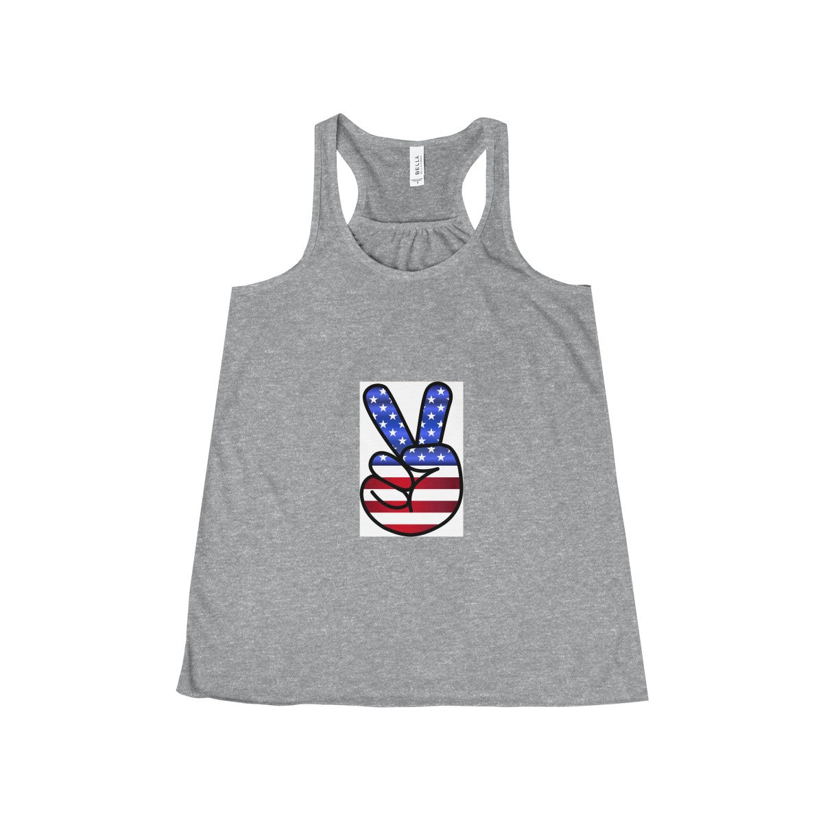 Peace of American Flag-Women's Flowy Racerback Tank